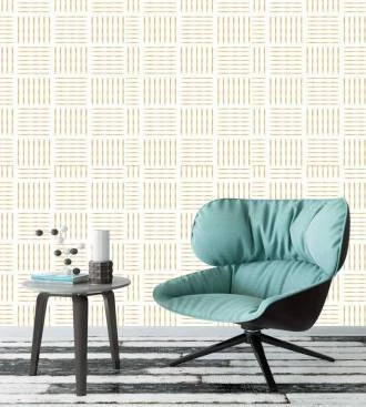 Papel de parede contemporâneo rosê Gold