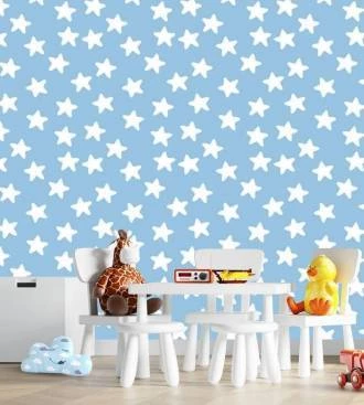 Papel de parede estrelas com fundo azul