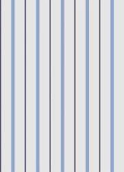 Papel de parede infantil listrado em tons de azul