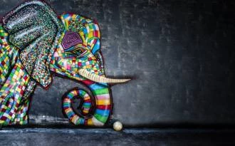 Papel de parede elefante grafite