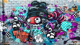 Papel de parede grafiteiro monstrinho