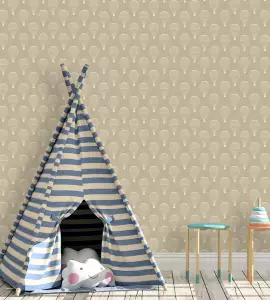 Papel de parede infantil balões claros