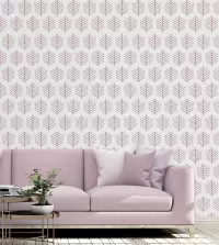 Papel de parede adesivo com folhas rosa 3338-8045