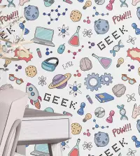 Papel de parede infantil Geek 3354-8082