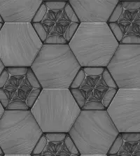 Papel de parede adesivo hexágono tons cinza 3359-8094