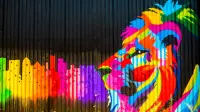 Papel de parede Grafite Lion