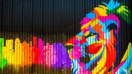 Papel de parede Grafite Lion