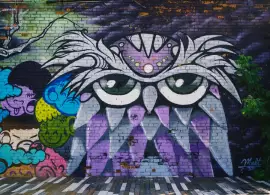Papel de parede Grafite coruja