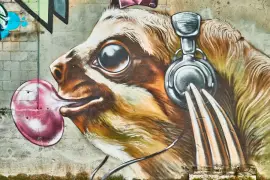 Papel de parede Grafite arte music