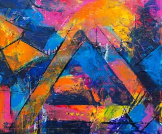 Papel de parede pintura em tela