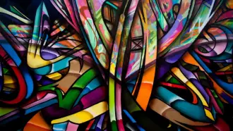 Papel de parede Grafite Abstrato