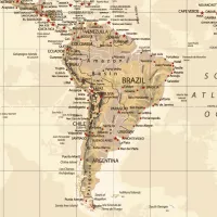 Papel de Parede Mapa do Mundo Geográfico Amarelo 2205-8119