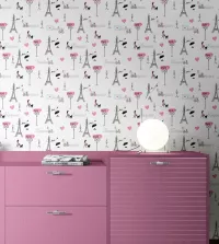 Papel de parede Paris meninas 3378-8120