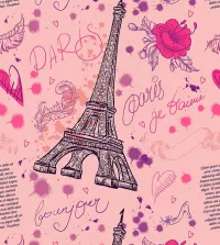 Papel de parede Paris romântico auto adesivo 3379-8124