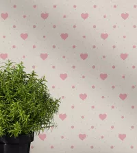 Papel de parede de coração rosa autoadesivo 3383-8137