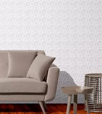 Papel de parede de coração lilás autoadesivo 3384-8139