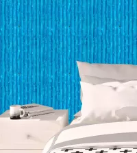 Papel de parede madeira azul ripada 3393-8165