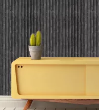 Papel de parede madeira preto ripada 3394-8168