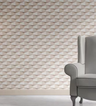 Papel de parede gesso 3D bege