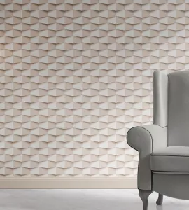 Papel de parede gesso 3D bege