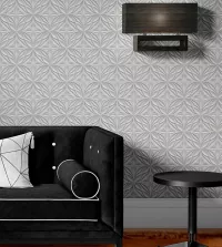 Papel de parede gesso 3D em flores 3406-8203
