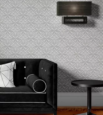 Papel de parede gesso 3D em flores