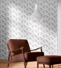 Papel de parede 3D estilo gesso 3407-8206