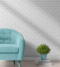 Papel de parede 3D flores gesso 3418-8237