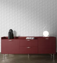 Papel de parede 3D flores gesso 3418-8239