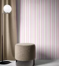 Papel de parede adesivo listrado feminino 3420-8244