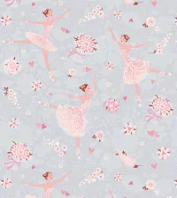 Papel de parede infantil bailarina love 3430-8275