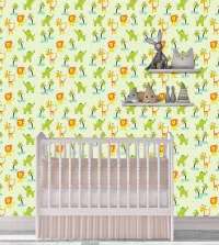Papel de parede adesivo animais tropicais 3432-8282