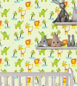 Papel de parede adesivo animais tropicais