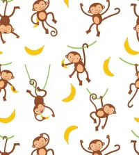 Papel de parede infantil macaquinhos 3434-8289