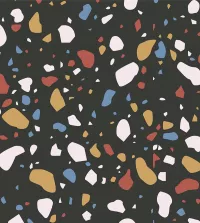Papel de parede adesivo Granilite com fundo preto 3440-8307