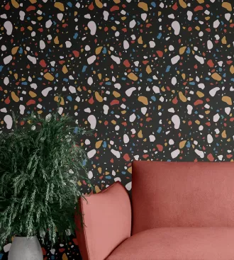 Papel de parede adesivo Granilite com fundo preto