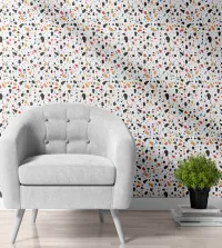 Papel de parede adesivo Granilite coloridos e fundo claro 3442-8312
