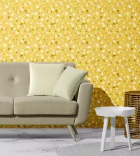 Papel de parede adesivo Granilite com fundo amarelo 3443-8315