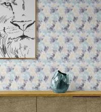 Papel de parede adesivo mosaico tons pastel 3451-8337