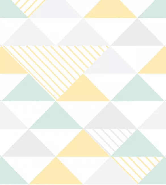 Papel de parede geométrico bebê amarelo azul e cinza 3456-8355