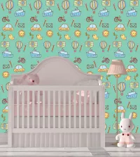 Papel de parede infantil adesivo 3462-8375