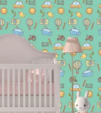 Papel de parede infantil adesivo 3462-8377