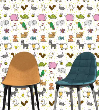 Papel de parede infantil fazendinha
