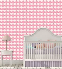 Papel de parede infantil sereia em tons rosa 3476-8417