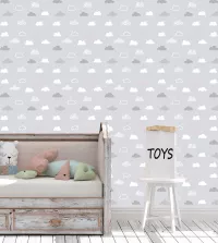 Papel de parede nuvens com fundo cinza 3479-8423