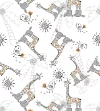 Papel de parede infantil girafinhas e passarinhos 3480-8428