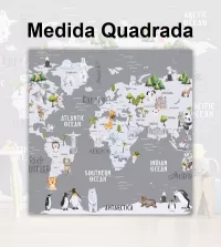 Papel de Parede Mapa Word Map animais 3482-8434