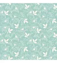 Papel de parede floral delicado, com fundo azul 3486-8445