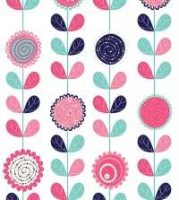 Papel de parede floral com flores pendentes 3488-8451