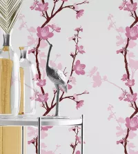 Papel de parede Flor de cerejeira tons rosa 3493-8466